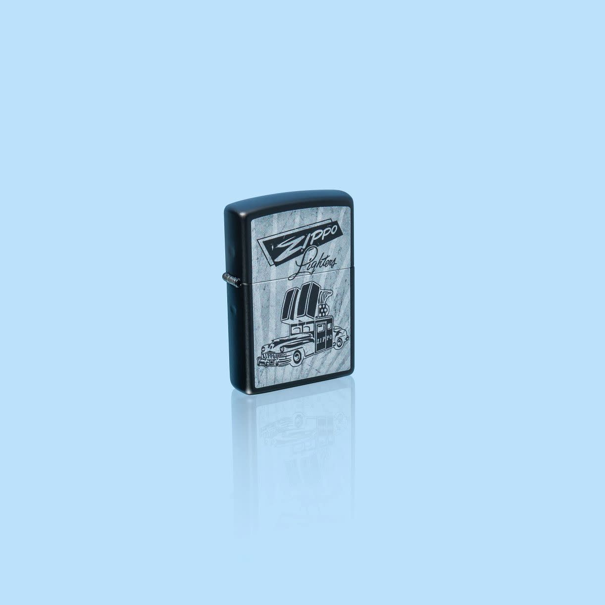 Zippo Classic Windproof Lighter with Car Design - Perfect for Outdoor Adventures, Camping & Everyday Use
