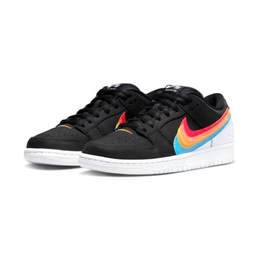 Nike SB Dunk Low Pro Polaroid Black Multi University Red Sneakers - Men's Skateboarding Shoes for Streetwear & Casual Style | Perfect for Skating, Urban Fashion & Everyday Wear