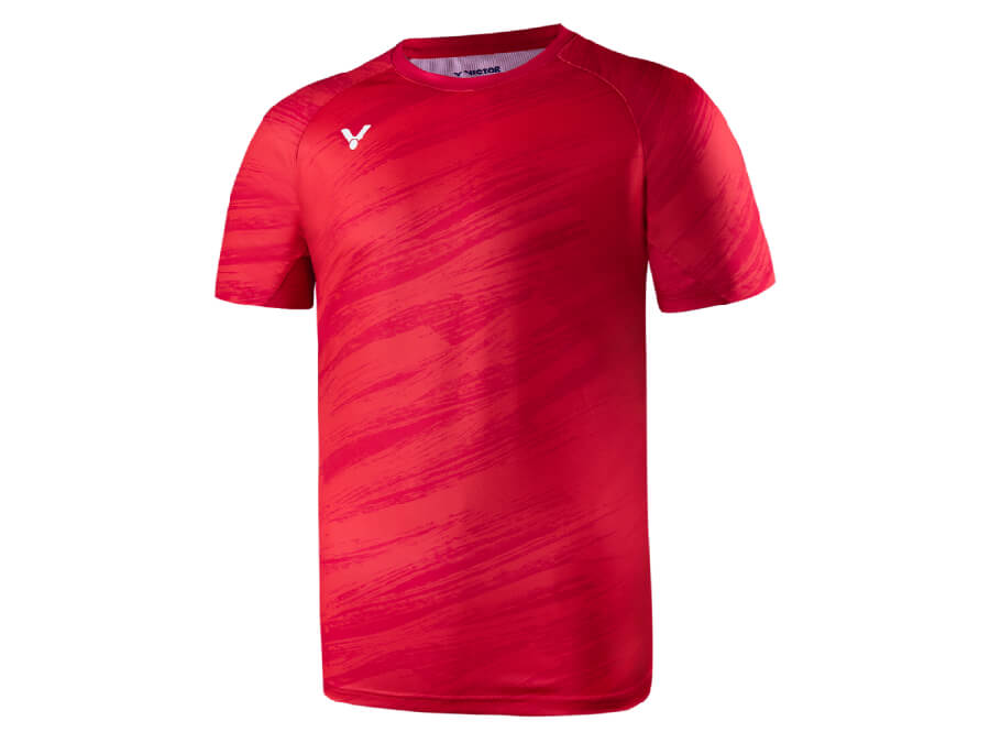 Victor T 20000TD D T-Shirt for Men - Comfortable Cotton Crew Neck Tee [Red] - Perfect for Casual Wear, Gym & Everyday Outfits