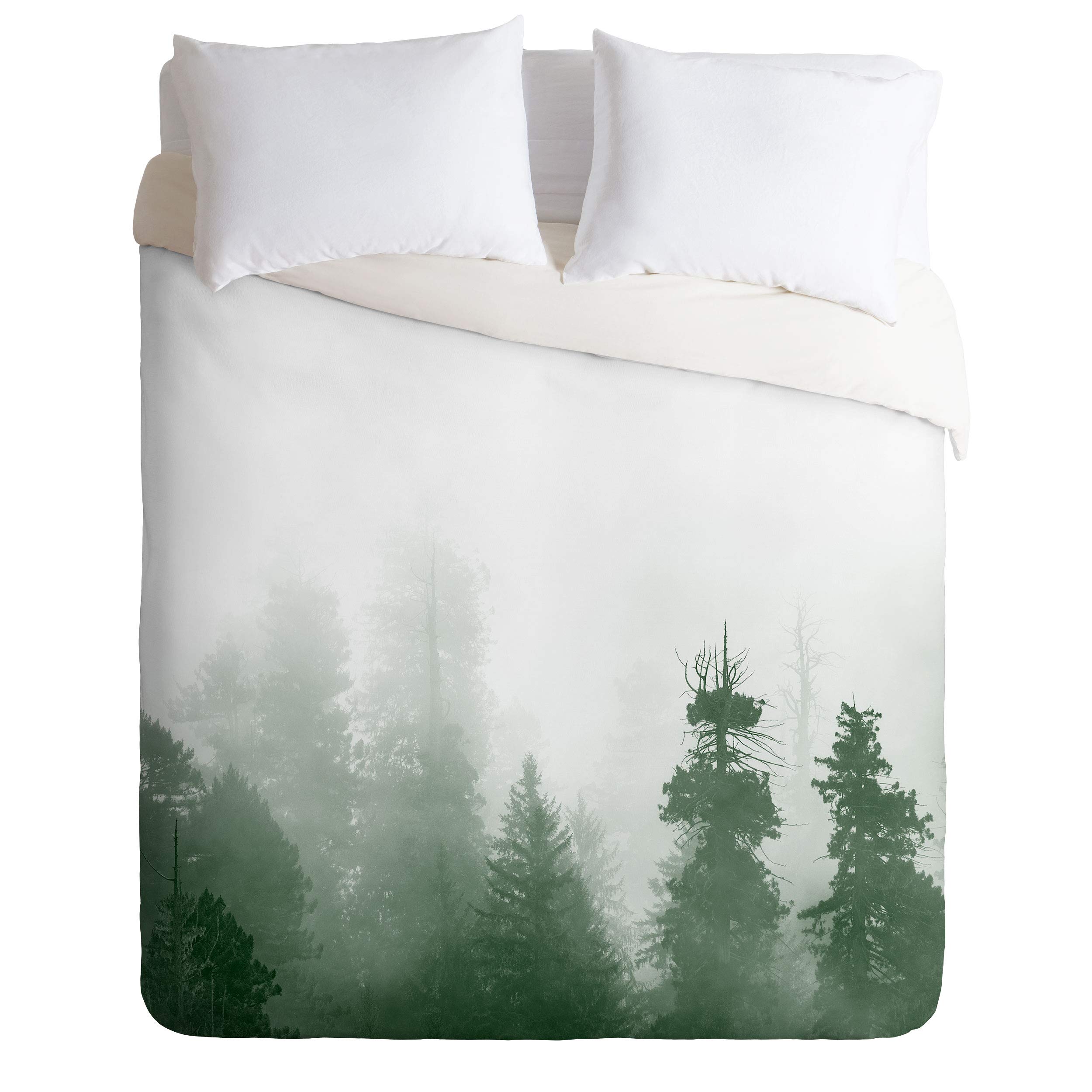 Nature Magik Green Forest Adventure Duvet Cover Set with Pillowcases - Twin XL Size, Vibrant Green Bedding - Perfect for Kids' Rooms, Camping Themed Bedrooms & Cozy Cabin Retreats