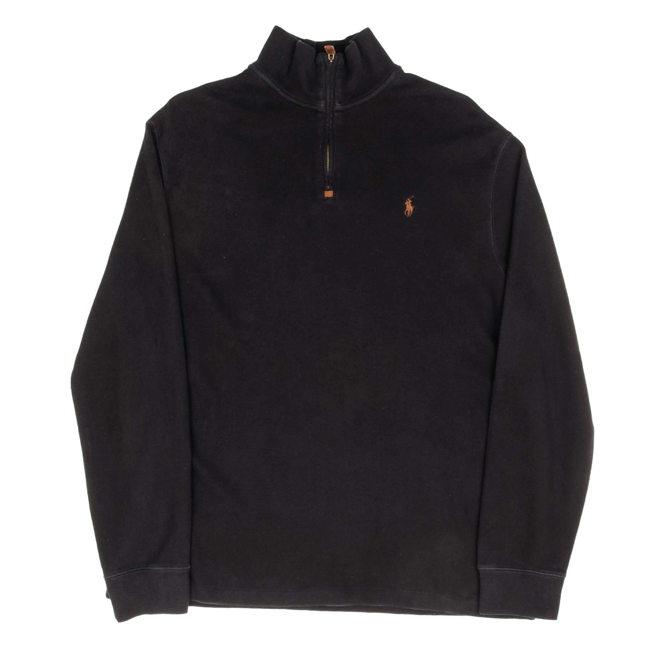 Ralph Lauren Men's Black Quarter Zip Sweater - Size XL - Comfortable & Stylish Pullover for Casual Wear & Outdoor Activities