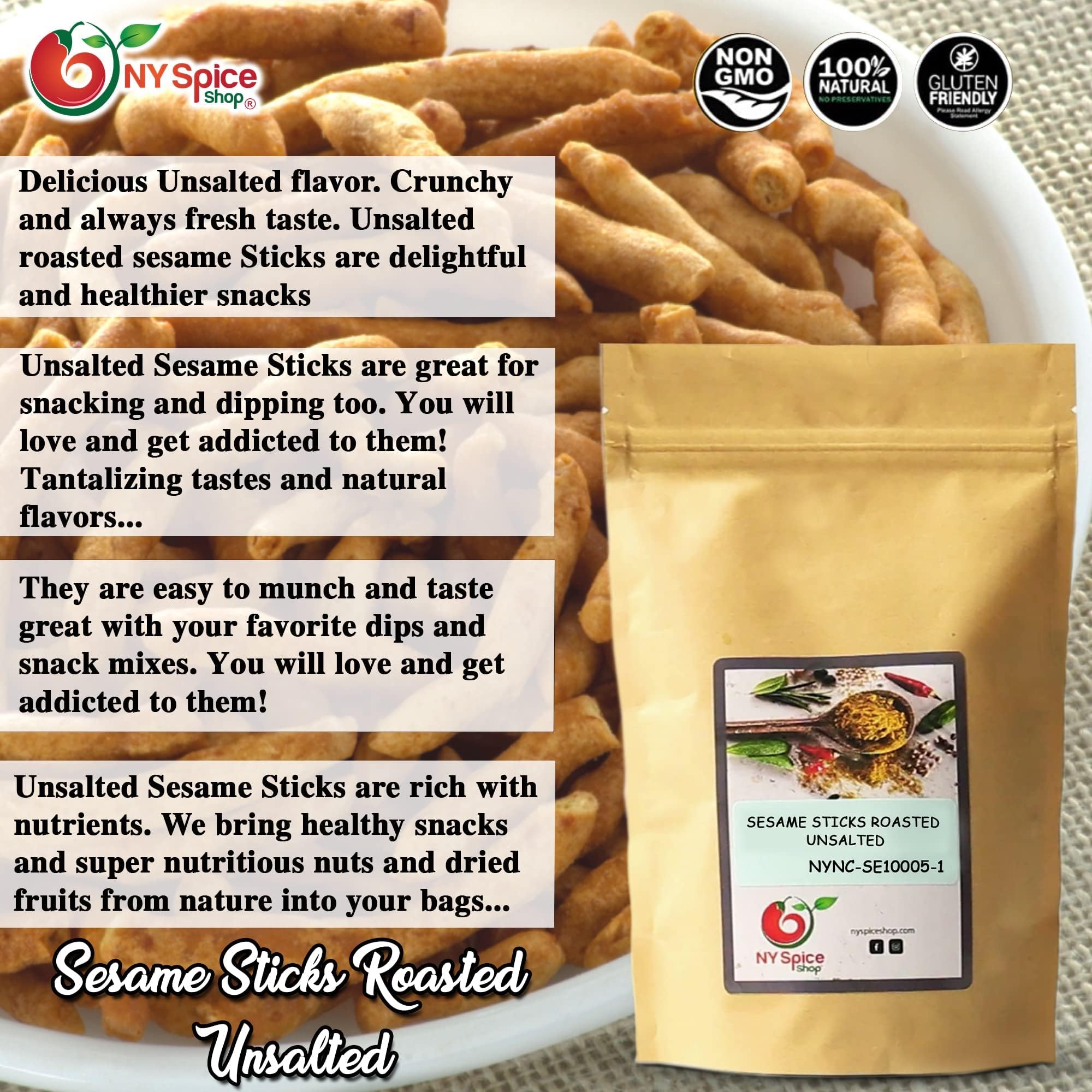 Honey Roasted Sesame Sticks - 5lb Bulk Gourmet Snacks | Crunchy Sesame Seed Sticks | Healthy Midday & Office Snacks | Perfect for Parties, Hiking & On-the-Go