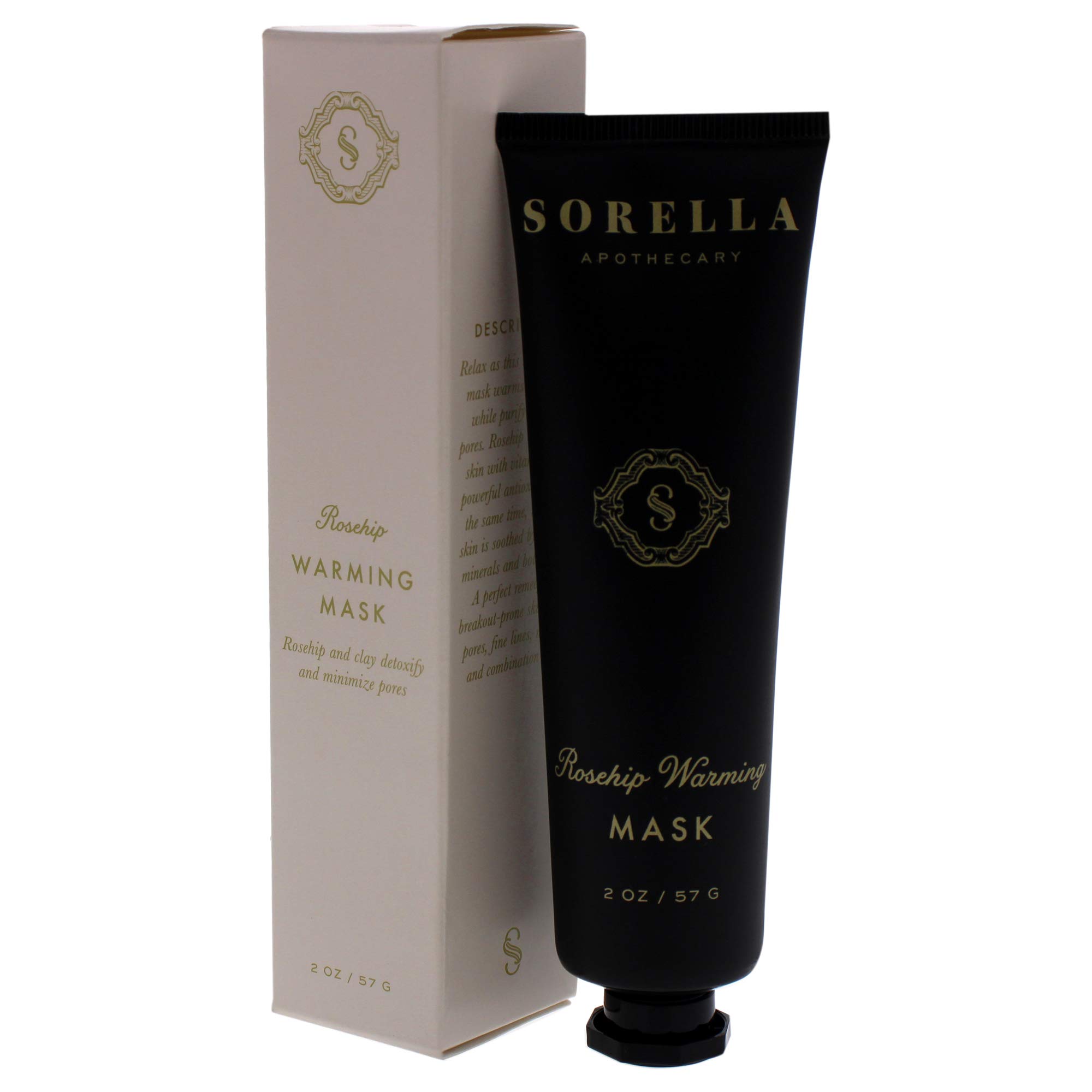 Sorella Rosehip Warming Face Mask - 2 oz Hydrating & Anti-Aging Unisex Skincare for Dry & Sensitive Skin - Perfect for Spa Night & Self-Care Routine