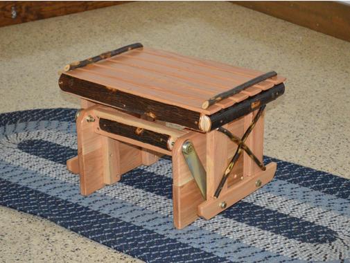 A & L Furniture Hickory Gliding Ottoman - Comfortable Footrest with Smooth Glide Motion, Perfect for Living Room, Bedroom, or Nursery Relaxation