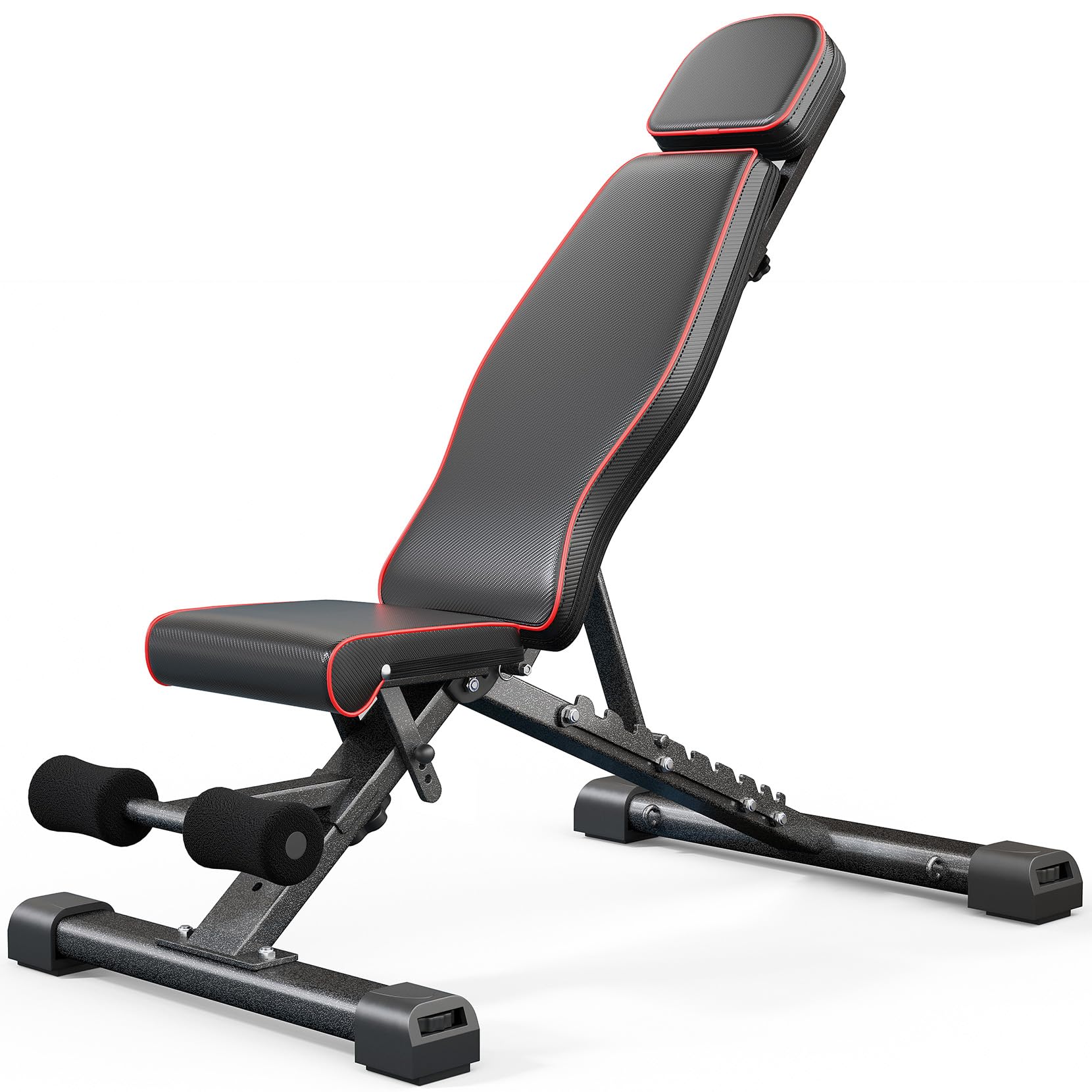 YOLEO MAX Adjustable Weight Bench 880LBS - Foldable Workout Bench for Bench Press, Full Body Exercise - Home Gym Equipment with Bench Press Rod & Extended Head - Ideal for Users Up to 6'56