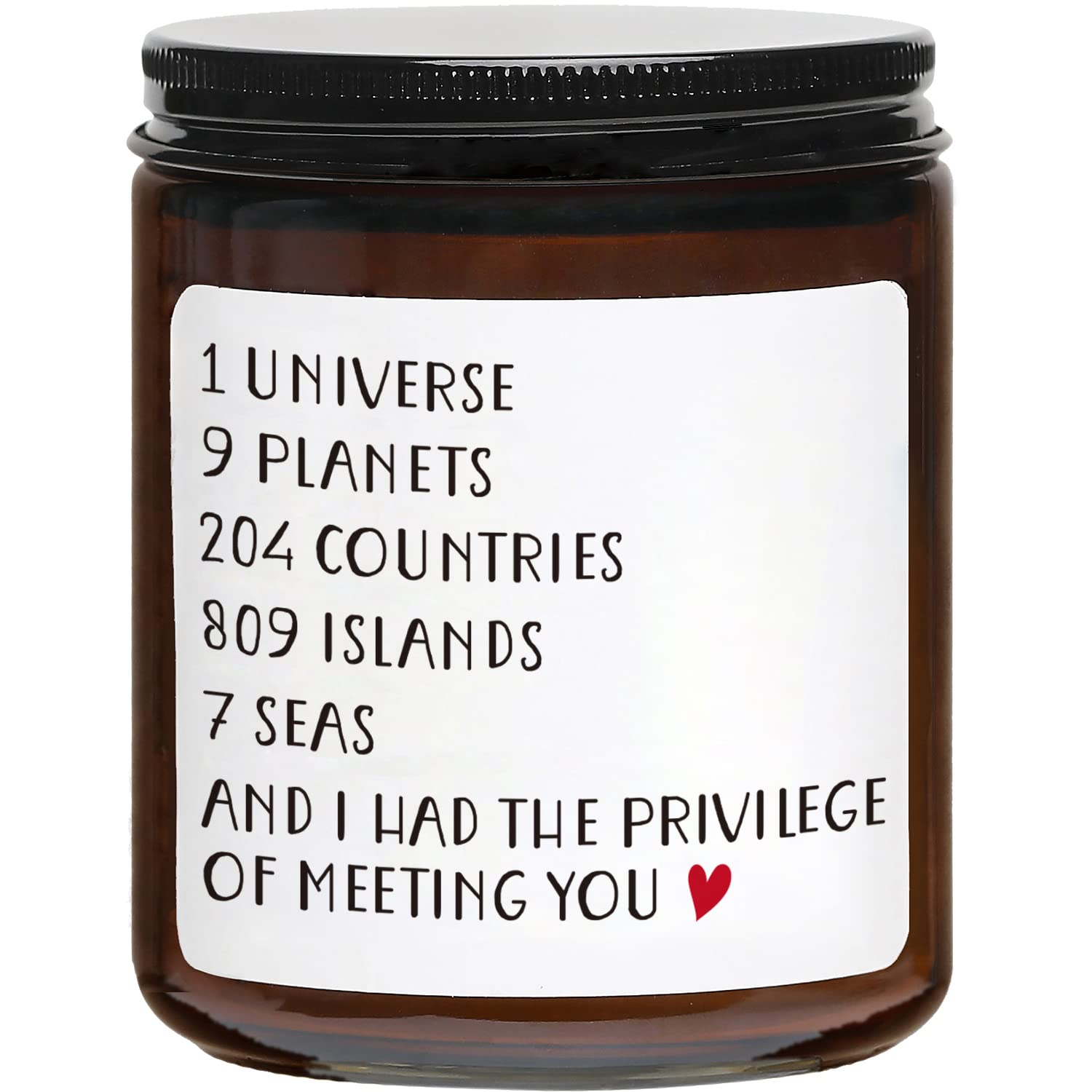 Romantic Gifts for Girlfriend & Boyfriend - Solar System Themed Scented Candle (Brown) | Unique Birthday Gift for Best Friend, Wife or Women | Perfect for Anniversaries, Valentine's Day & Special Occasions