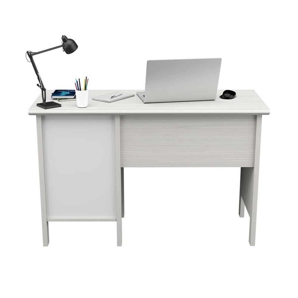 2-Drawer Computer Desk with Keyboard Tray - Washed Oak Finish, Home Office Workstation for Small Spaces, Perfect for Remote Work & Study