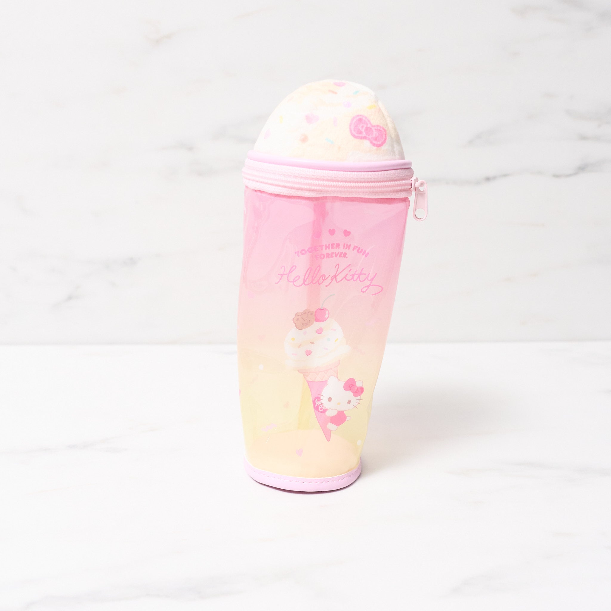 Vintage Sanrio Ice Cream Pen Case - Cute Kawaii Pencil Holder for School, Office & Home Organization