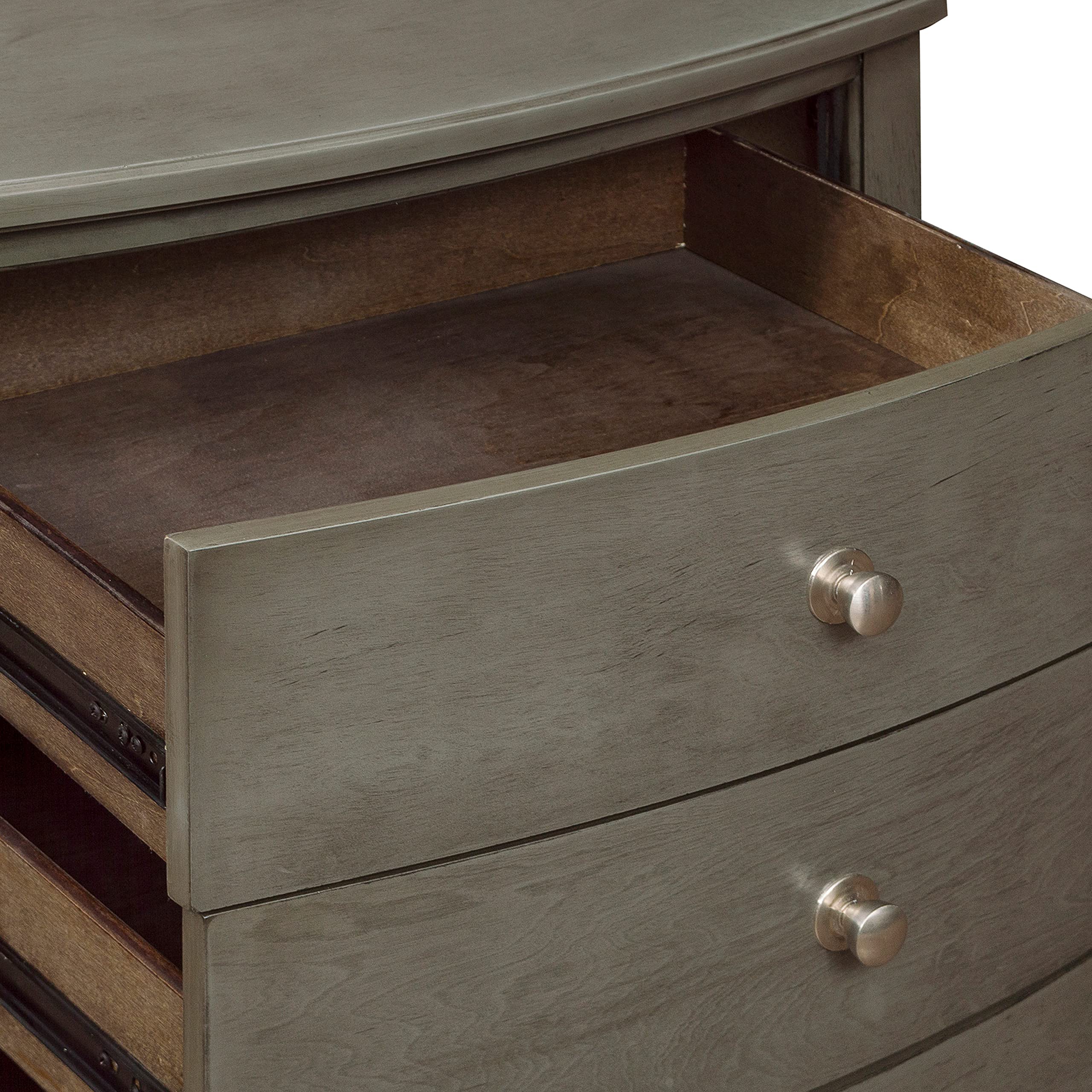 Lexicon Baylor 3-Drawer Nightstand, Gray - Modern Bedside Table with Storage for Bedroom, Living Room, or Guest Room