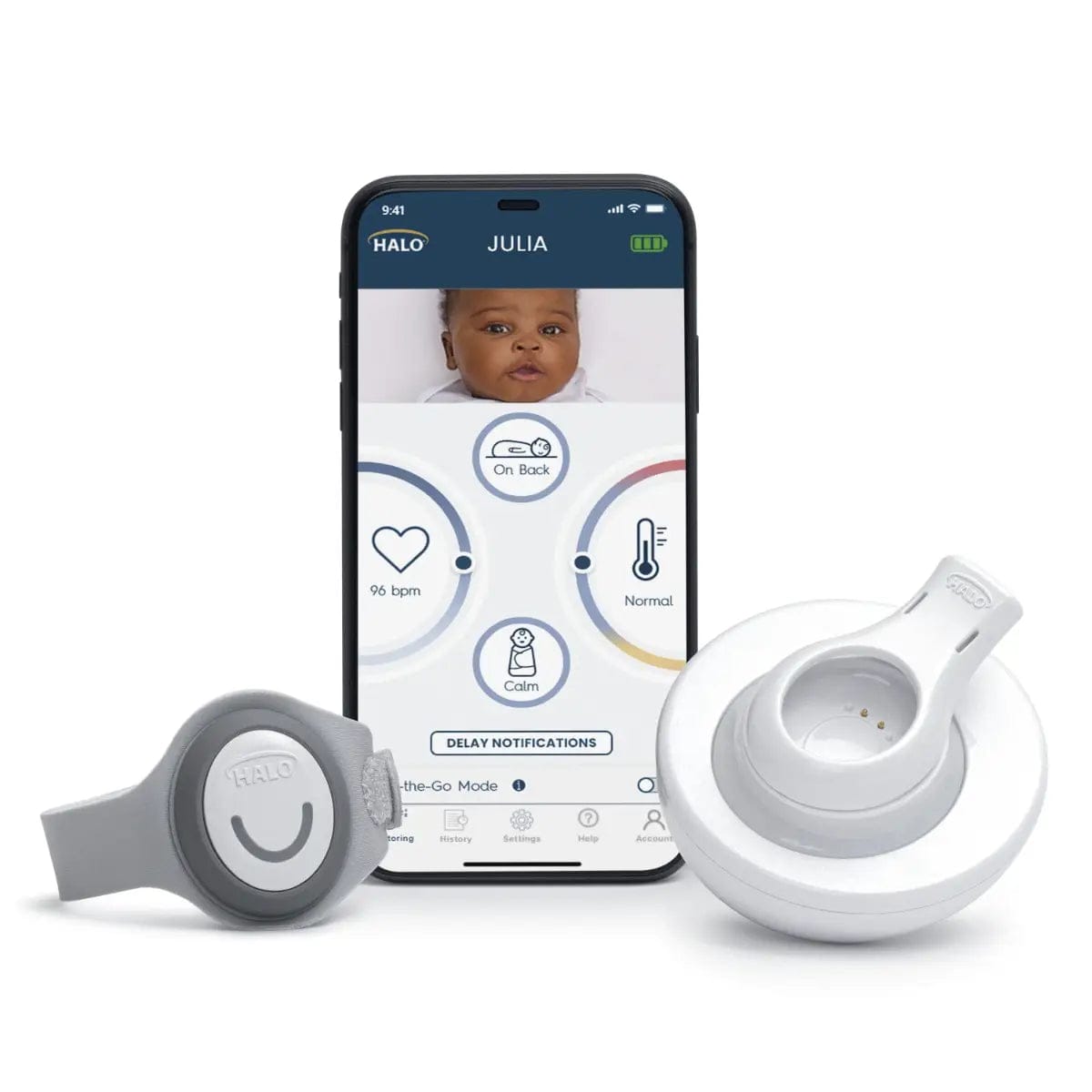 HALO SleepSure Baby Monitor with Night Vision & 2-Way Audio - Wireless Video Baby Camera for Nursery, Crib, and Travel - Perfect for Newborns & Toddlers