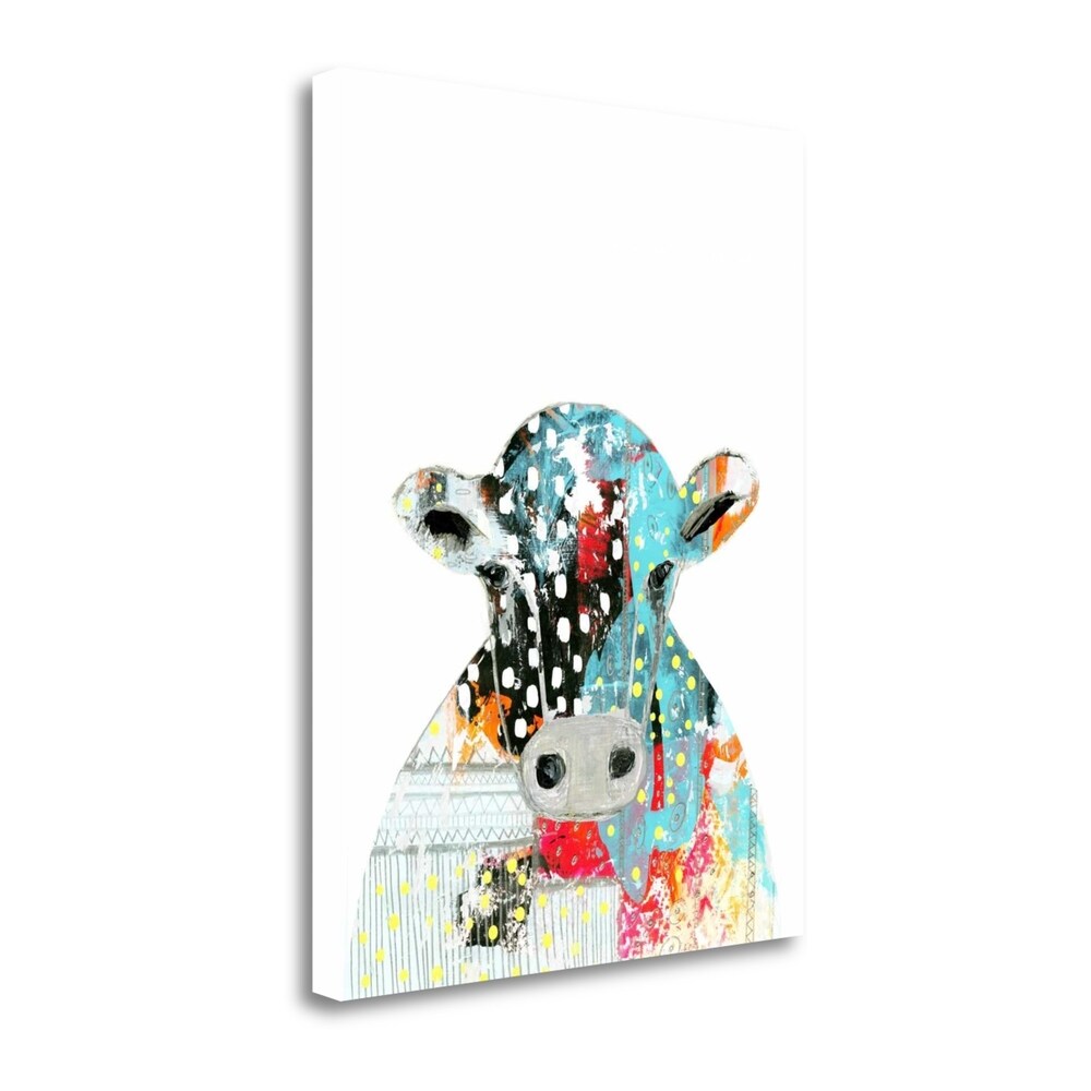 Abstract Cow Wall Art by Sarah Ogren - Premium Giclee Print on Gallery Wrapped Canvas, Ready to Hang - Perfect for Living Room, Bedroom & Office Decor
