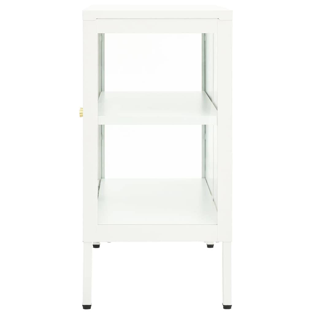 Modern Steel Sideboard Cabinet with 2 Doors & Adjustable Shelf - 27.6