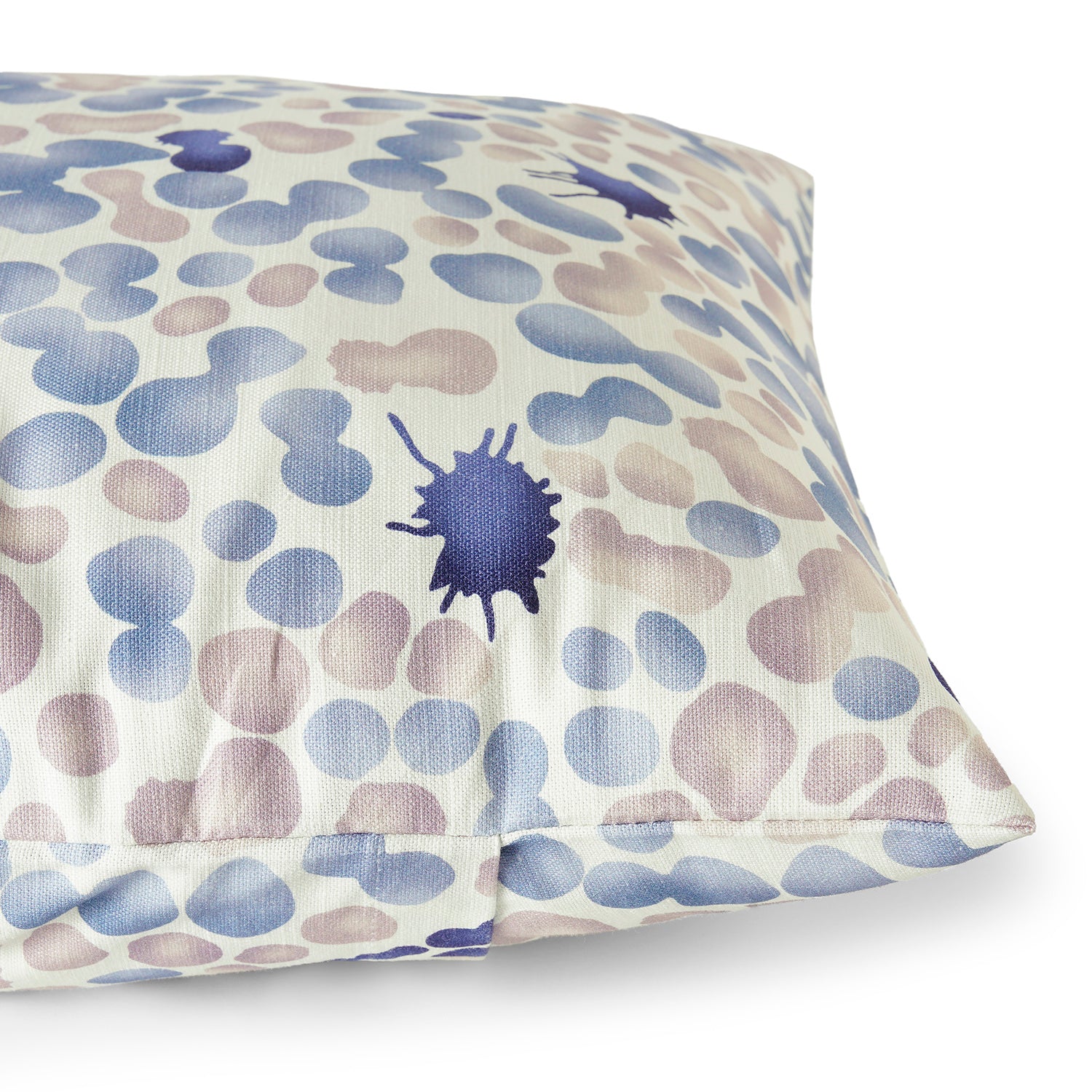 Pebbles Blue Abstract Textured Printed Cotton Cushion Covers (Set of 2) - Soft Decorative Throw Pillow Cases for Sofa, Bed & Home Decor