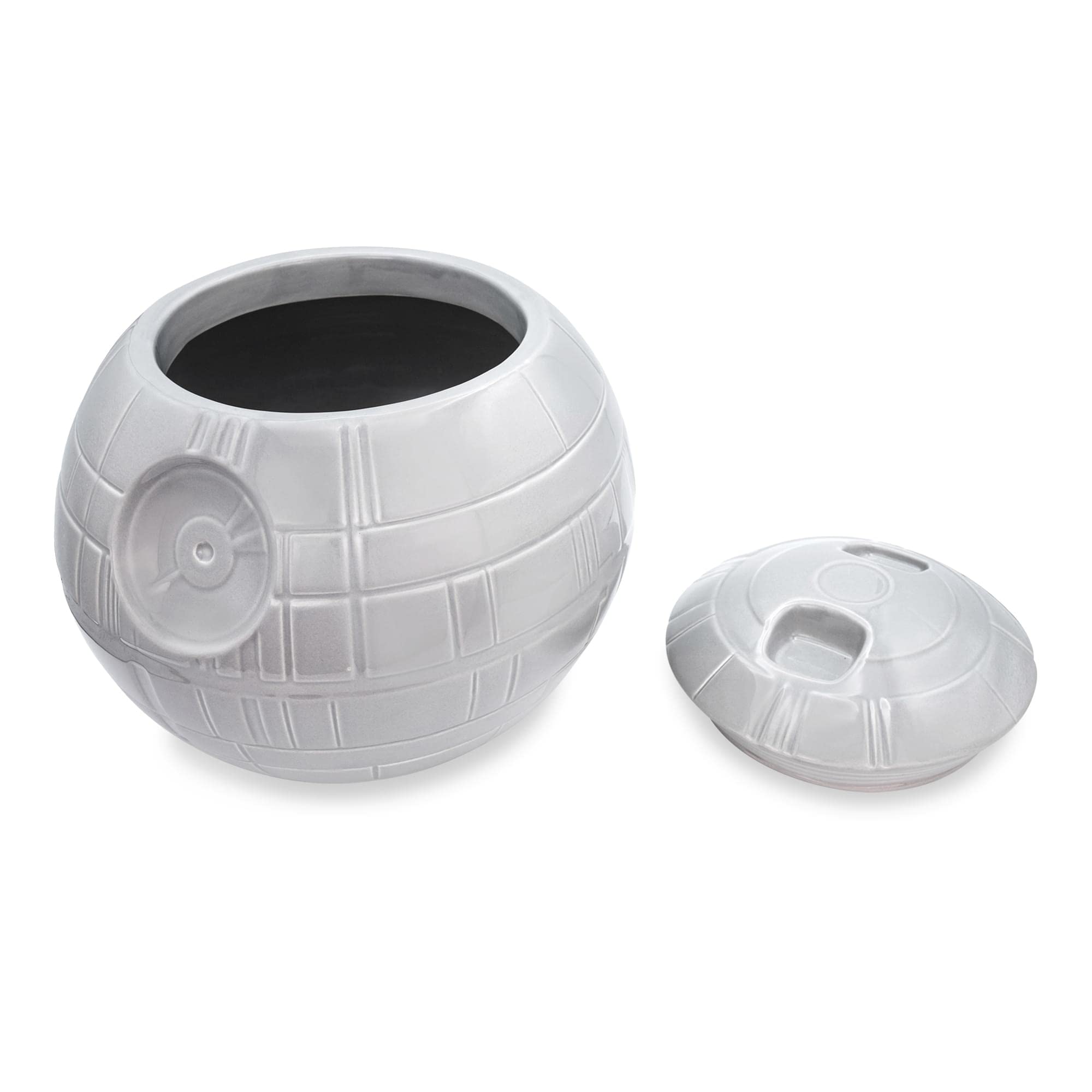 Star Wars Death Star 10-Inch Ceramic Cookie Jar with Lid | Large Kitchen Storage Container for Cookies, Snacks & Treats | Perfect for Star Wars Fans, Movie Nights & Gift Giving