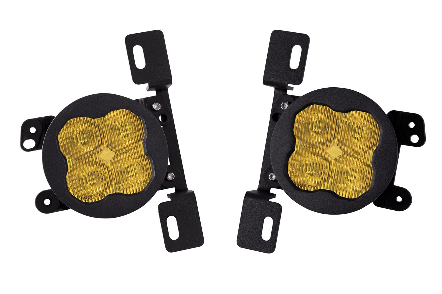 Diode Dynamics SS3 SAE/DOT Approved Yellow LED Fog Light Kit - Compatible with Jeep Wrangler JK & Gladiator | Off-Road Adventure & Night Driving Safety