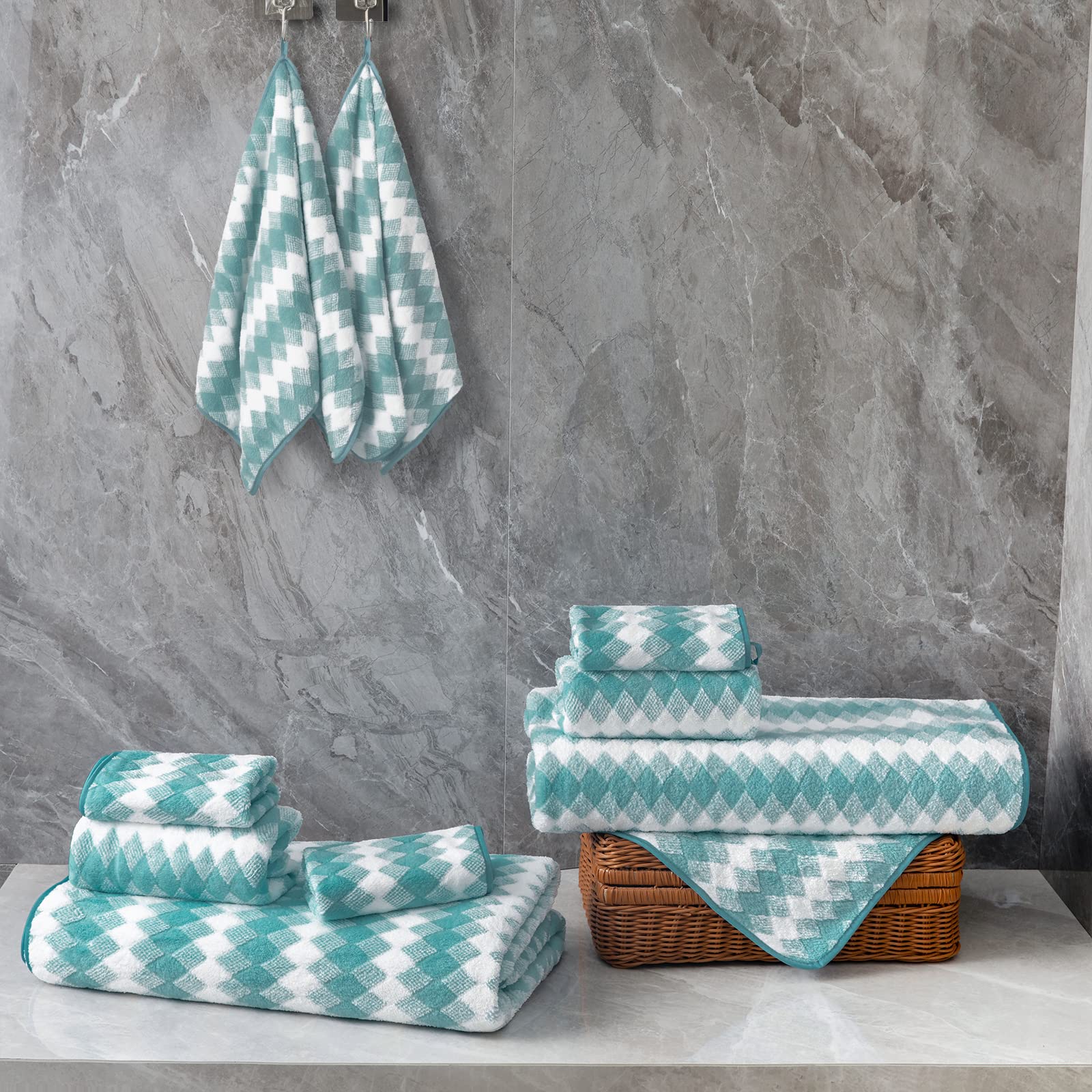 Premium 2-Pack Microfiber Hand Towels Set - 16