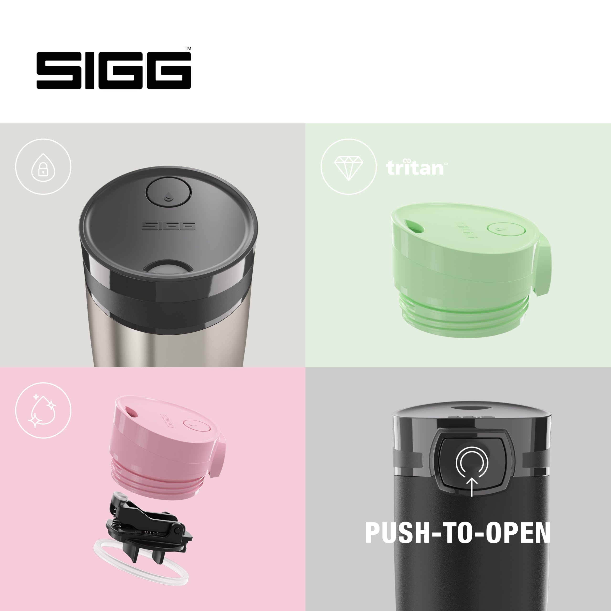 SIGG Insulated Stainless Steel Travel Coffee Mug - 9 Oz Leakproof Thermos for Hot & Cold Drinks - BPA Free 18/8 Steel Silver Finish - Perfect for Commuting, Camping & Office Use