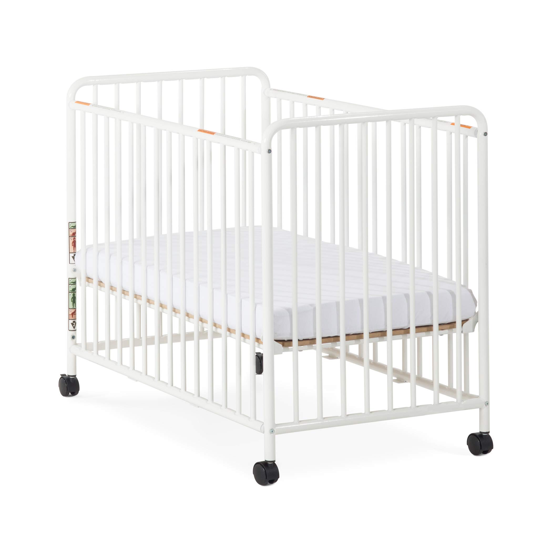 Child Craft Siesta Metal Portable Crib - Non-Folding Design with 2