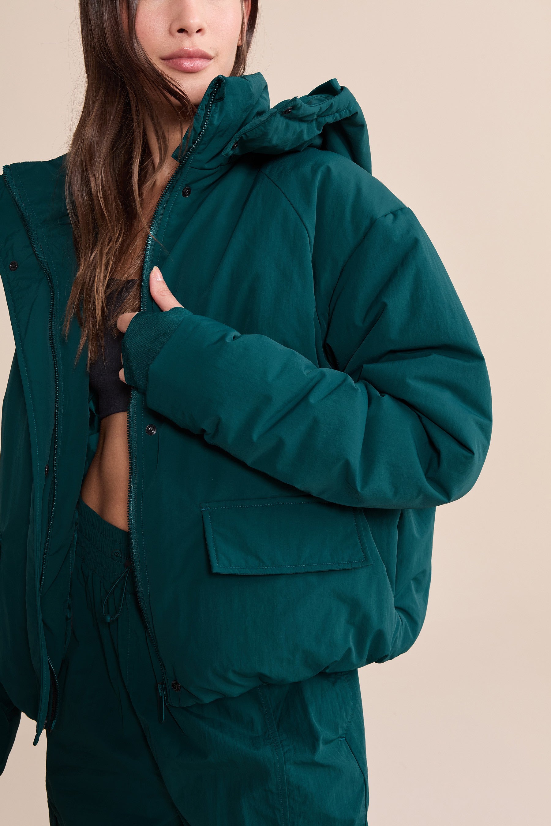 Fluffy Nylon Core Jacket - Lightweight Warm Winter Coat for Women & Men - Perfect for Outdoor Activities, Hiking, and Cold Weather Fashion