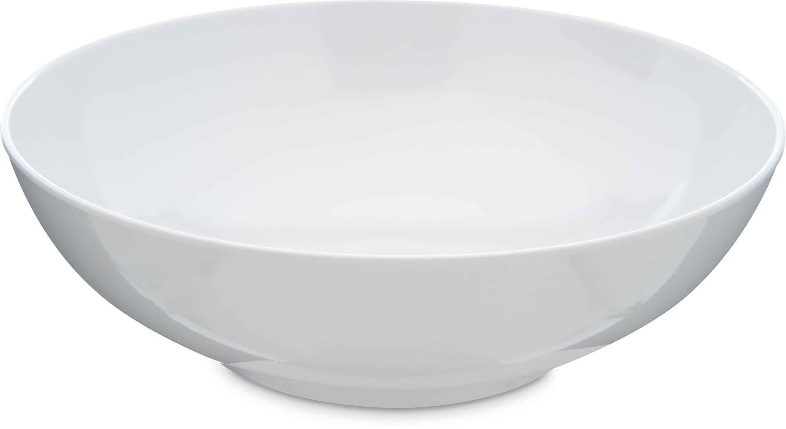 Epicure 40oz White Melamine Salad Serving Bowl - Durable Plastic Bowl for Home & Restaurant Use - Pack of 12 - Perfect for Buffets, Catering & Family Gatherings