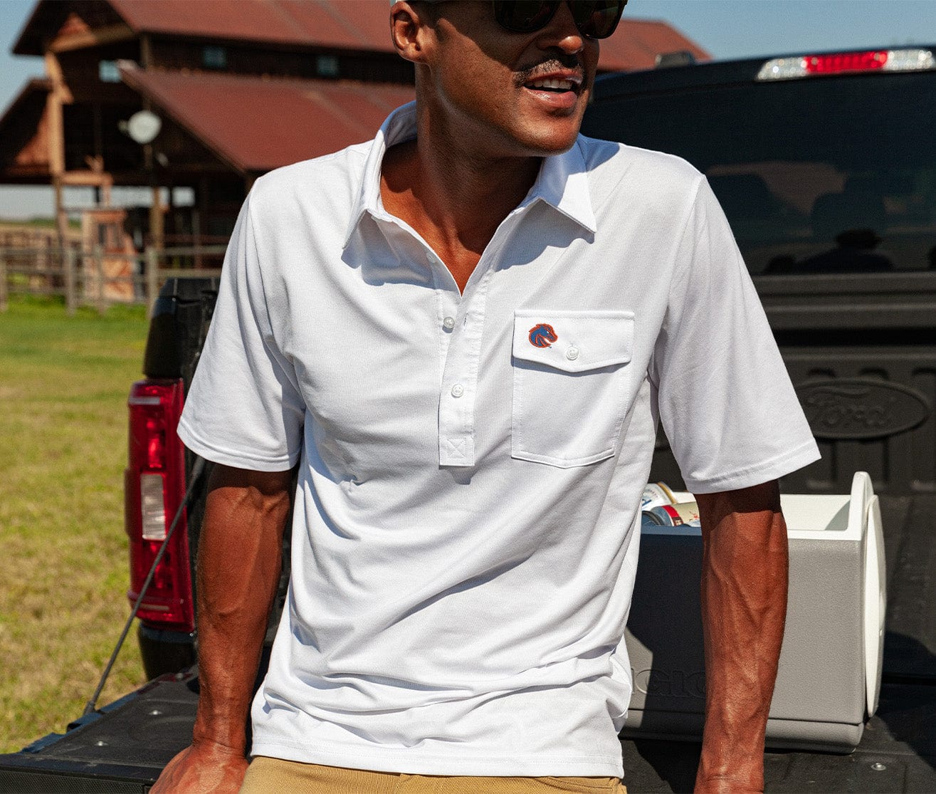 Boise State Broncos Coach's Performance Shirt - Breathable White Athletic Tee for Football Fans & Game Day Outfits