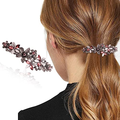 MAYCREATE® Elegant Rhinestone Hair Clips for Women - Stylish Crystal Hairpins & Barrettes, Floral Hair Accessories for Women & Girls - Perfect for Weddings, Parties & Everyday Wear