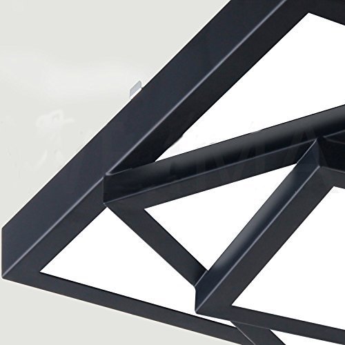 Modern Geometric LED Flush Mount Ceiling Light - 16x16 Inch, 24W Max, Painted Metal Finish - Perfect for Living Room, Bedroom, or Kitchen Lighting