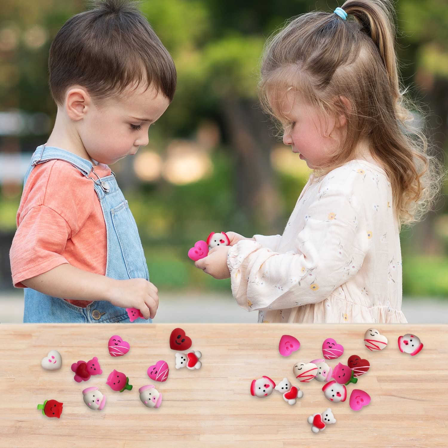 ArtCreativity 48 PCS Mini Valentines Squishies Toys Bulk Set - 12 Cute Stress Relief Squishy Toys for Kids & Adults - Valentine's Day Gifts, Party Favors, Goodie Bag Stuffers - Perfect for Classroom Rewards, Birthday Parties & Sensory Play