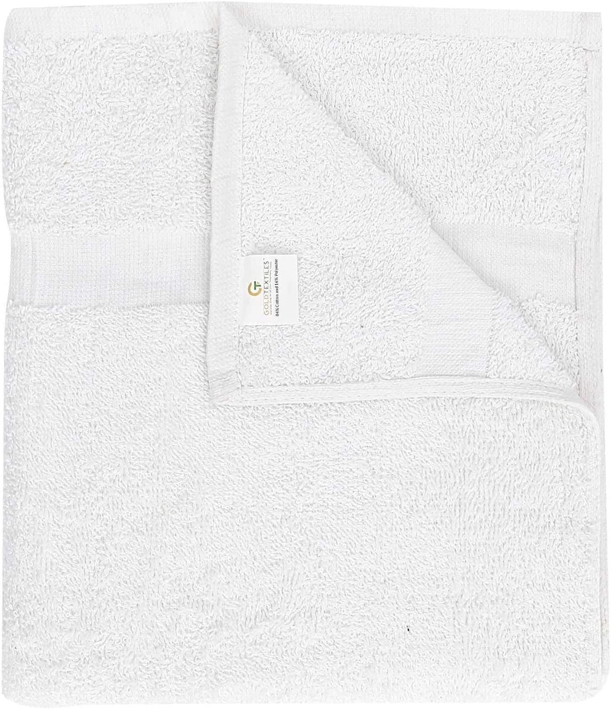 Premium Bulk White Bath Towels 120 Pack - 22x44 Inches, Lightweight & Easy Care for Hotels, Gyms, Spas & Home Use - GOLD TEXTILES Economy Cotton Towels