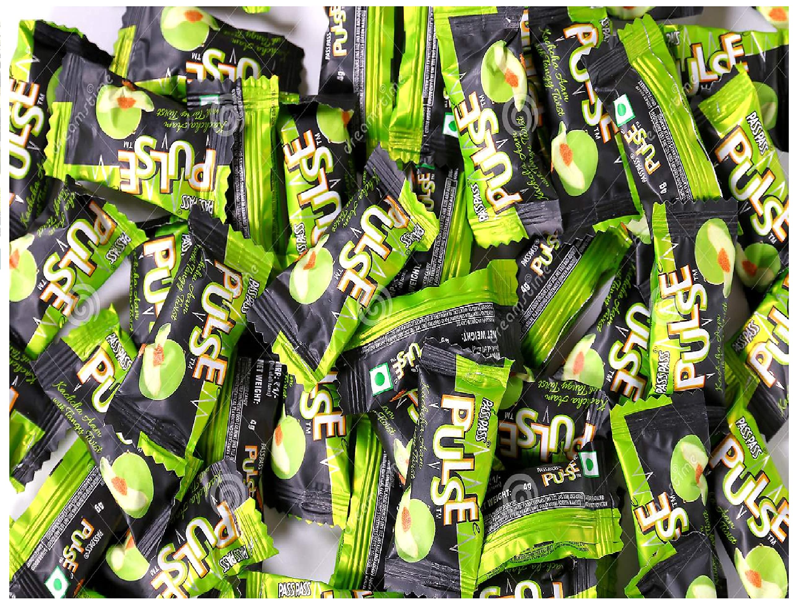 Nexxa Pulse Kacchaa Aam Flavor Candy - 100 Pieces Pack | Sweet & Tangy Mango Flavored Hard Candy | Perfect for Parties, Office Snacks & Travel Treats