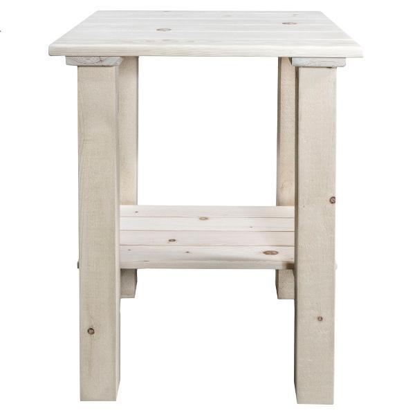 Rustic Homestead Exterior End Table - Outdoor Side Table for Patio, Garden, Porch & Deck - Weather-Resistant Accent Table for Coffee, Books & Decor