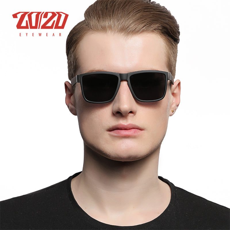 20/20 Men's Classic Polarized Driving Sunglasses - UV Protection, Anti-Glare, Lightweight Frame (Black, Model PL278) - Perfect for Road Trips, Commuting & Outdoor Activities