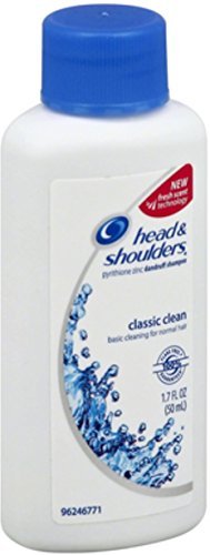 Head & Shoulders Classic Clean Anti-Dandruff Shampoo - 1.7oz Travel Size (2-Pack) | Gentle Scalp Care for Men & Women | Perfect for Gym, Travel & Daily Use