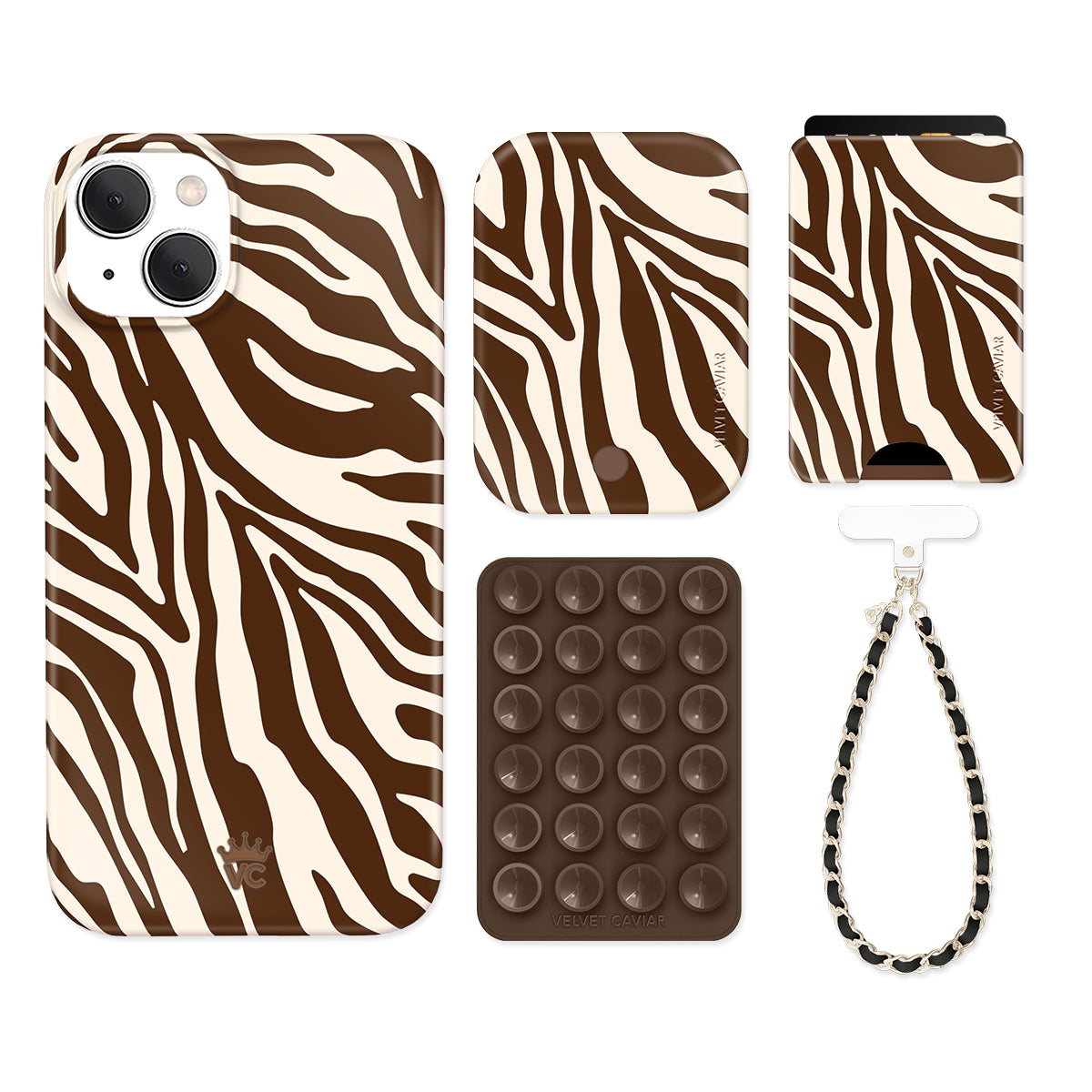 Coco Zebra iPhone Wallet Case with Card Holder - Stylish and Functional for Everyday Use, Travel, and Shopping