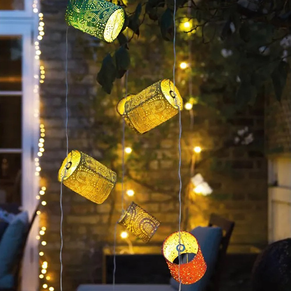 Solar Powered Paper Lantern String Lights - Outdoor Waterproof Hanging Decor for Garden, Patio, Wedding & Party Lighting