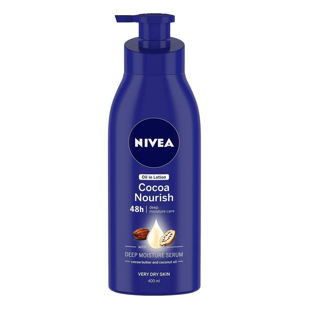 NIVEA Cocoa Nourish Body Lotion for Dry Skin, 400ml - Deep Hydration & Long Lasting Moisture for Smooth & Soft Skin - Perfect for Daily Use & After Shower Care