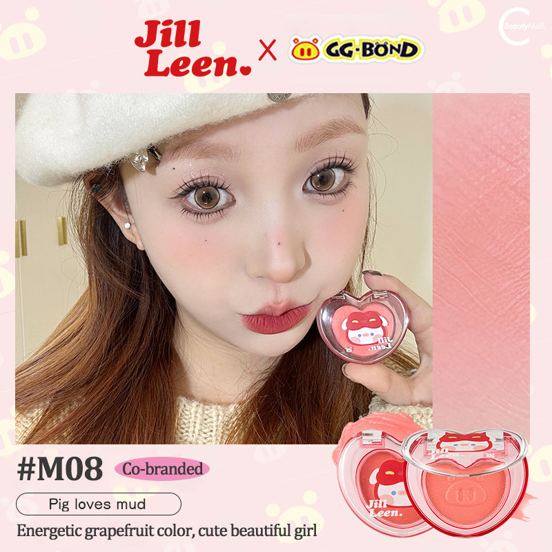 JILL LEEN X GG BOND Heart-Shaped Cream Blush - Long Lasting Natural Cheek Color Makeup for Women | Perfect for Daily Wear, Date Night & Special Occasions
