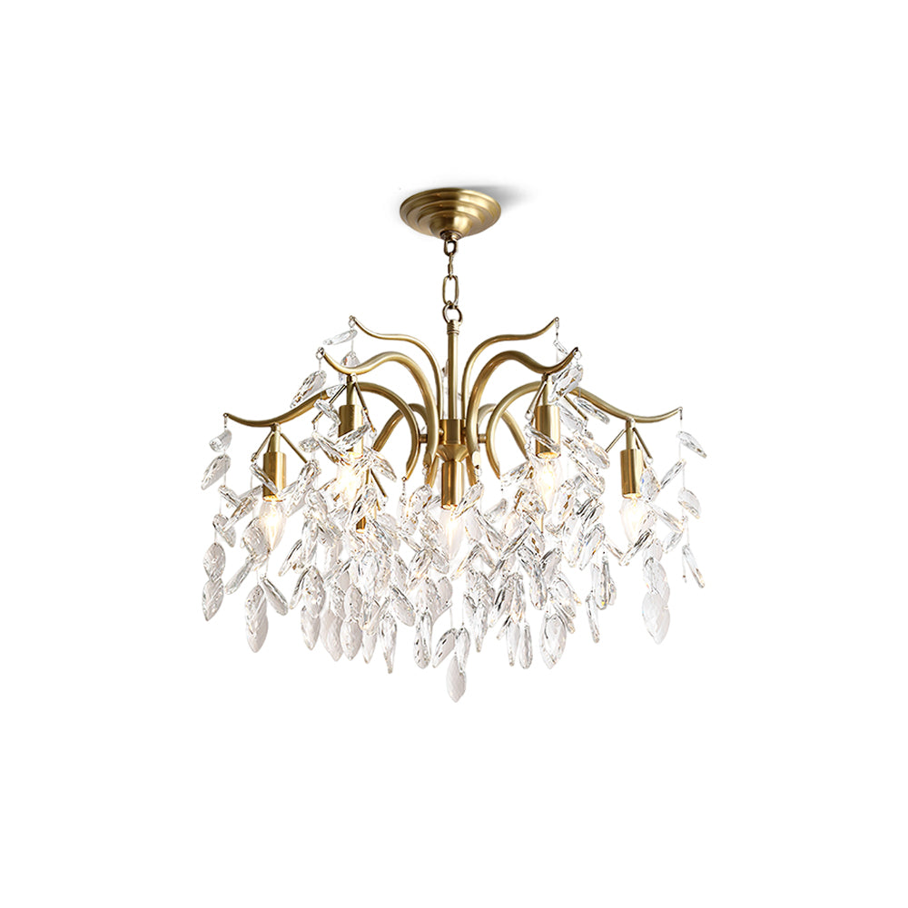 Dorale Chandelier - Modern Crystal Ceiling Light Fixture for Dining Room & Living Room | Elegant Lighting for Home Decor & Wedding Venues