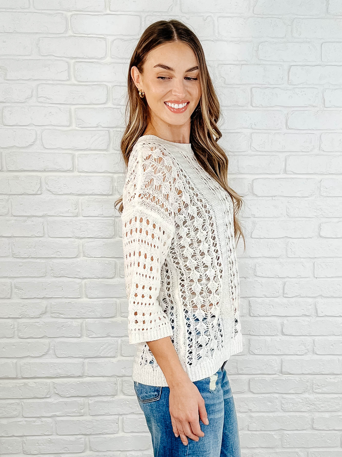 Halloween Laugh Open Knit Sweater Top - Fun & Cozy Pullover for Costume Parties, Trick or Treating & Fall Fashion