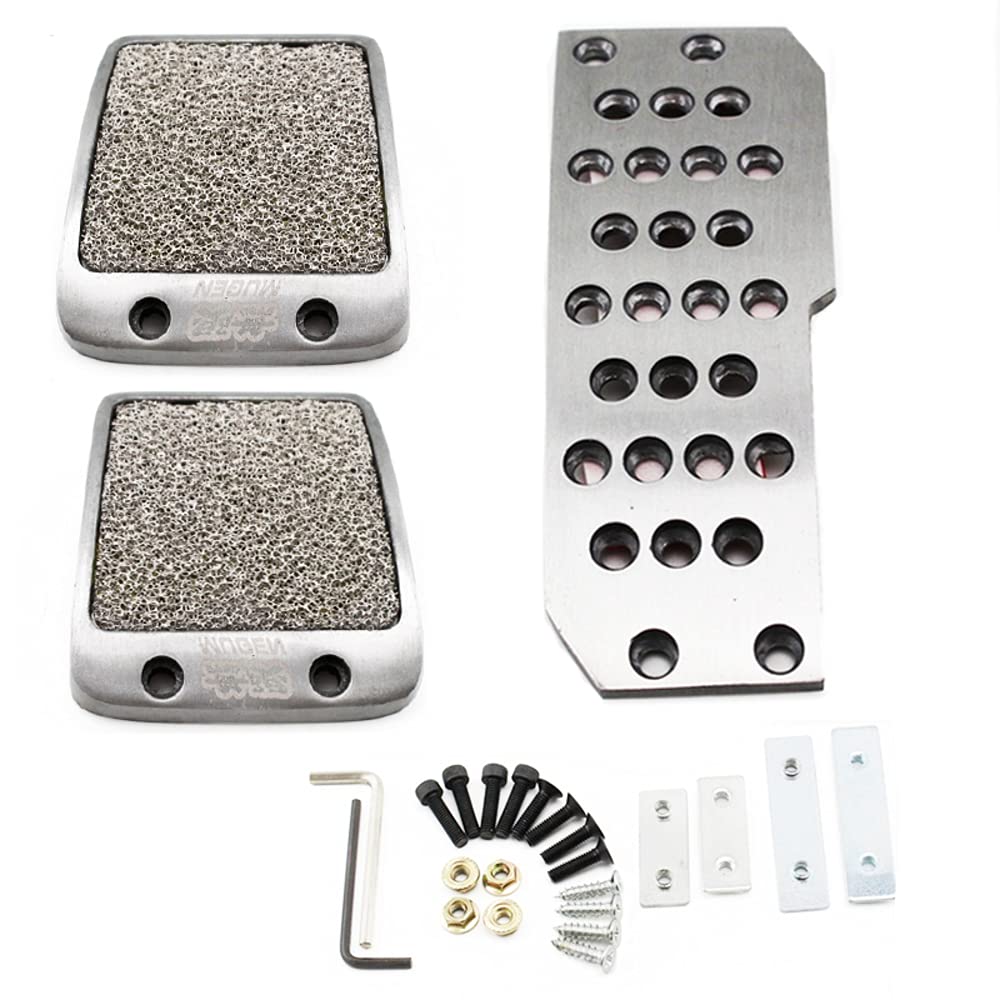 Non-Slip Car Foot Rest Pedals - Manual Transmission Brake & Fuel Pedal Covers for Honda Accord, Civic, S2000, Del Sol, Fit, RSX, NSX - Anti-Slip JDM Style Accessories for Enhanced Driving Comfort & Safety