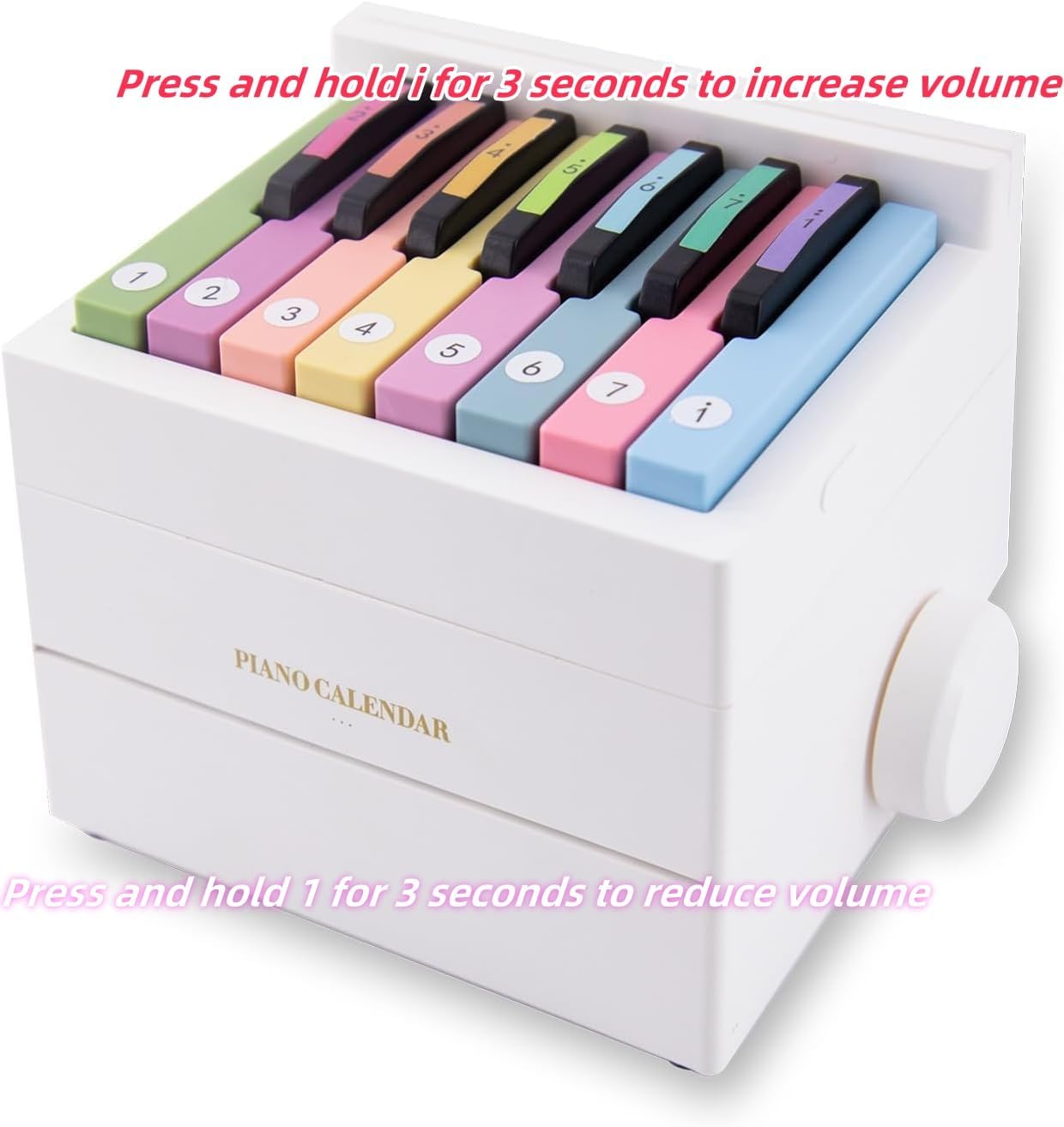 2025 Playable Piano Desk Calendar - White Mini Piano with 52 Music Scores on 27 Cards | Unique Musical Gift for Family, Friends & Music Lovers | Perfect for Office, Home Decor & Piano Enthusiasts