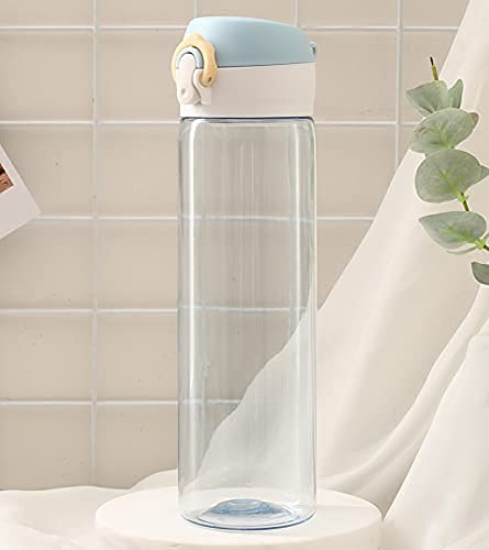 TTSHOP 550ml BPA-Free Plastic Water Bottle with Leak-Proof Bounce Cover - Ideal for Running, Gym, Hiking & Outdoor Activities - Reusable Sports Drink Bottle for Fitness Enthusiasts
