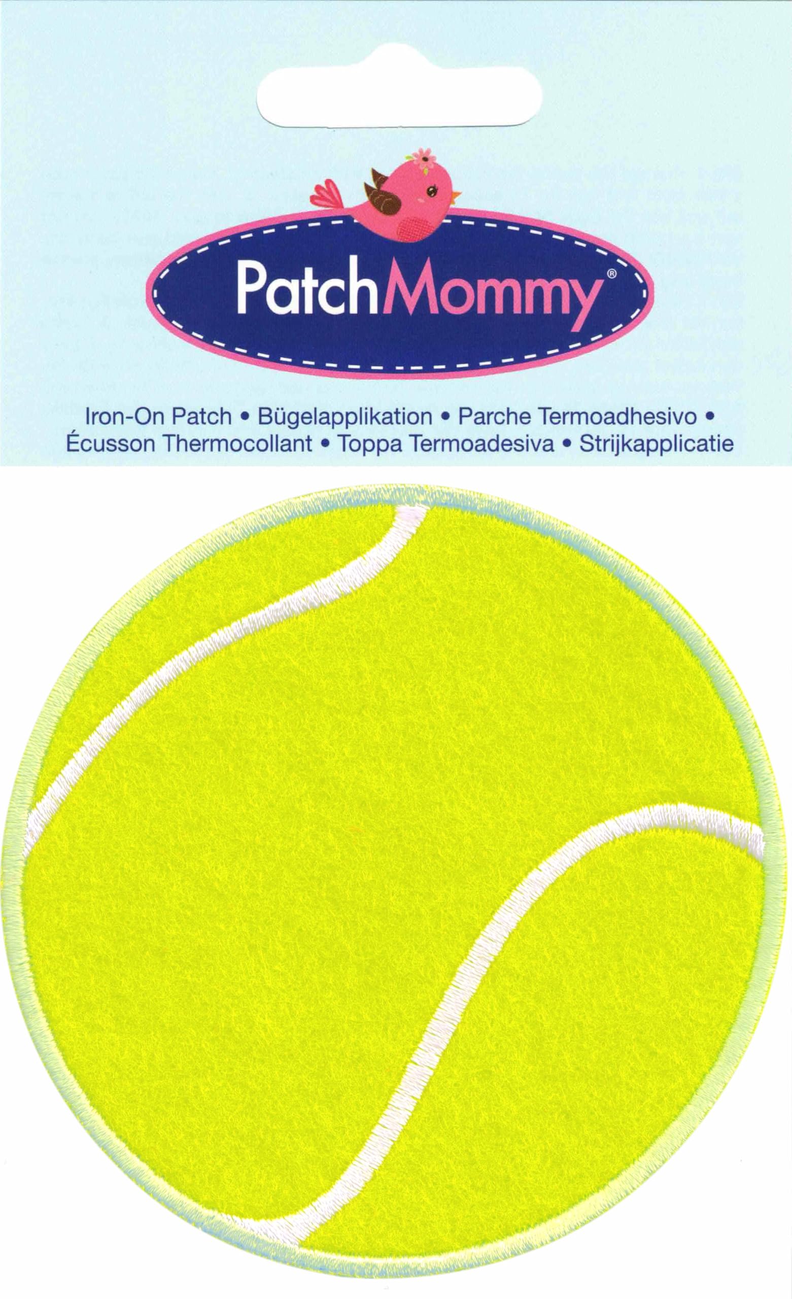 3.5 Inch Tennis Ball Iron On/Sew On Applique Patch - Sports Embroidered Patches for Jackets, Hats, Bags - DIY Clothing Decoration for Tennis Players & Fans