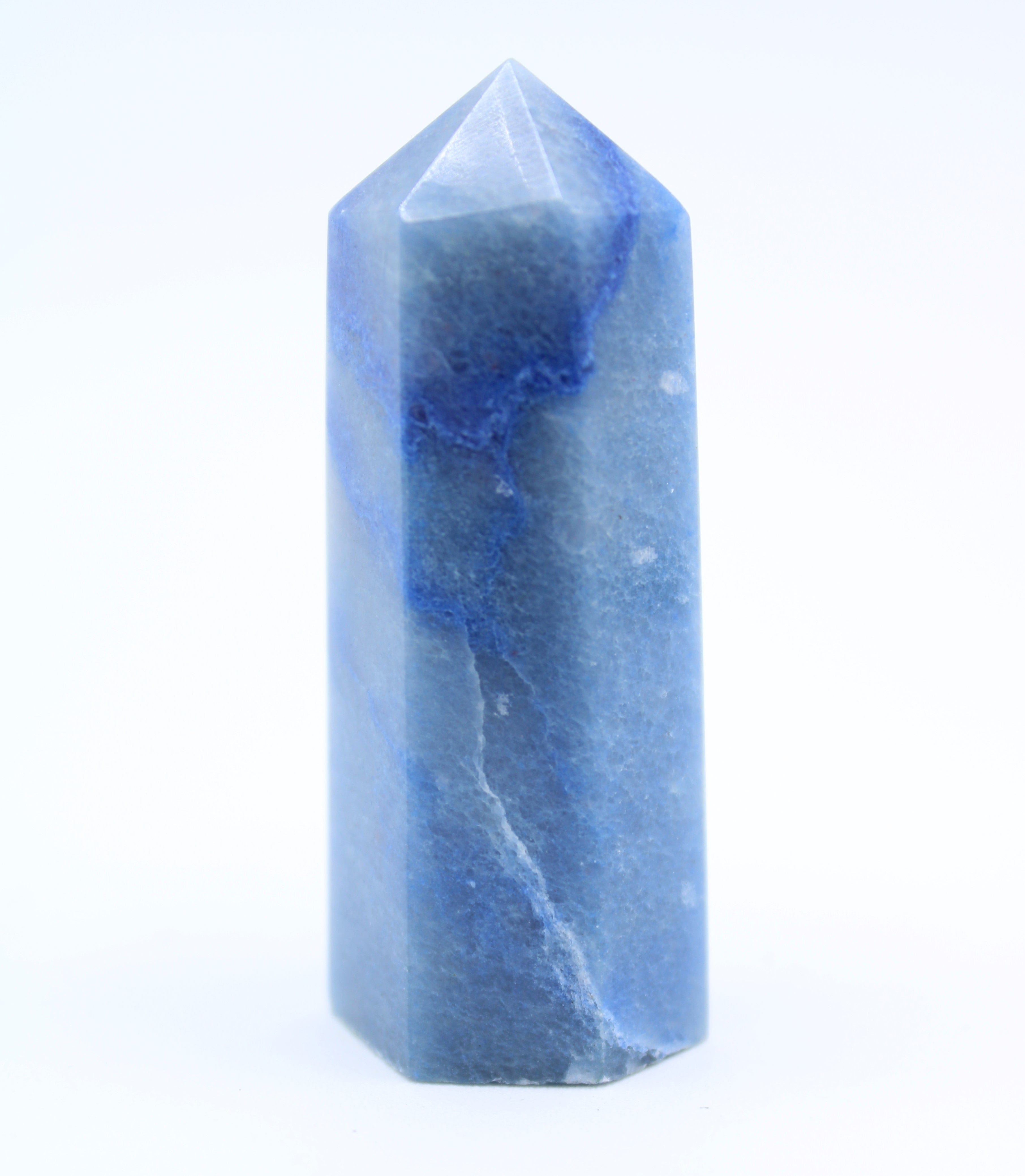 Blue Quartz Crystal Tower - Natural Healing Stone for Home Decor, Meditation & Energy Balancing | Perfect for Office Desk, Yoga Space & Gift Giving