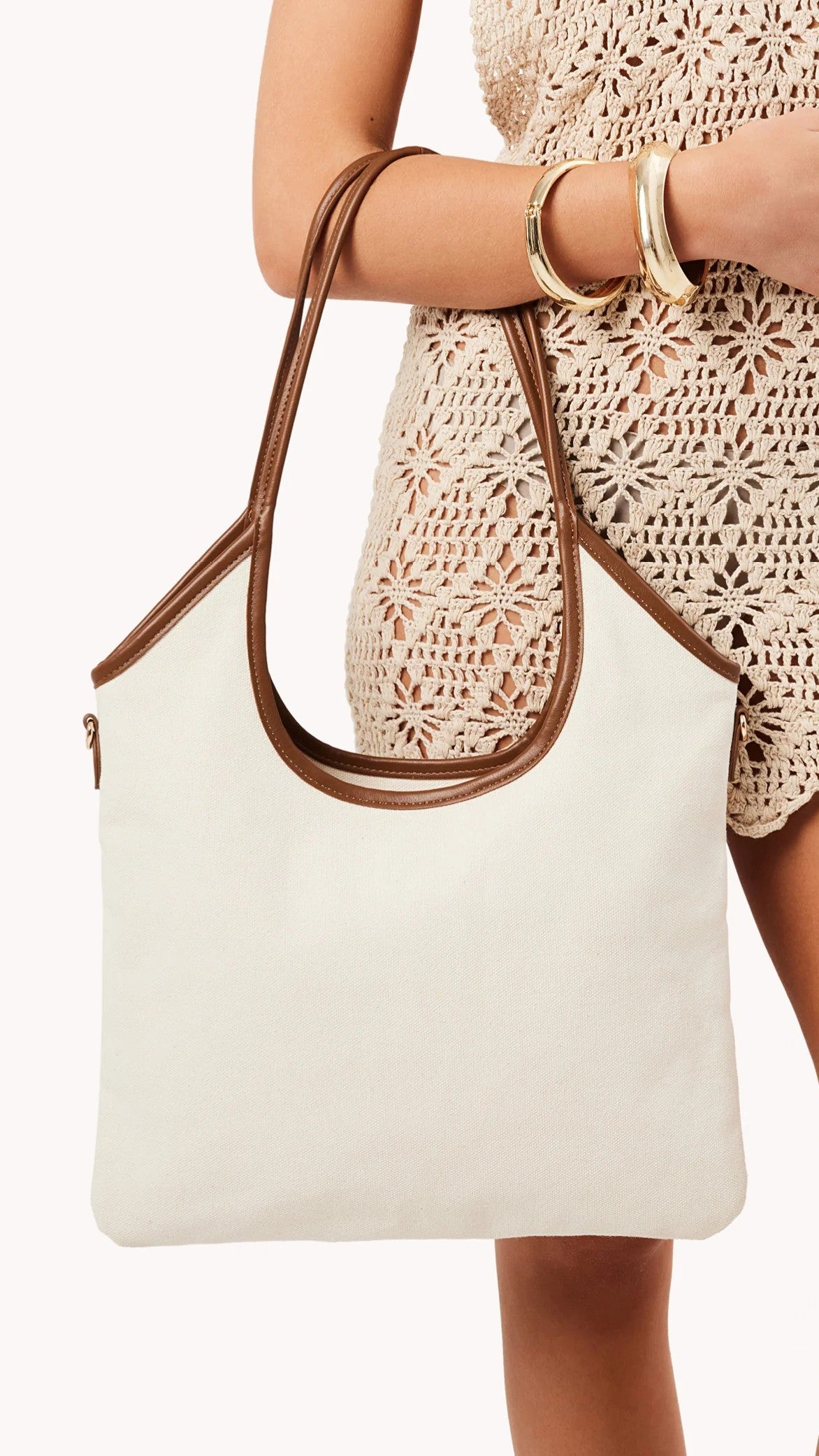 Isobel Shoulder Bag - Natural Linen Crossbody Purse for Women | Stylish & Lightweight Everyday Handbag for Work, Travel & Shopping