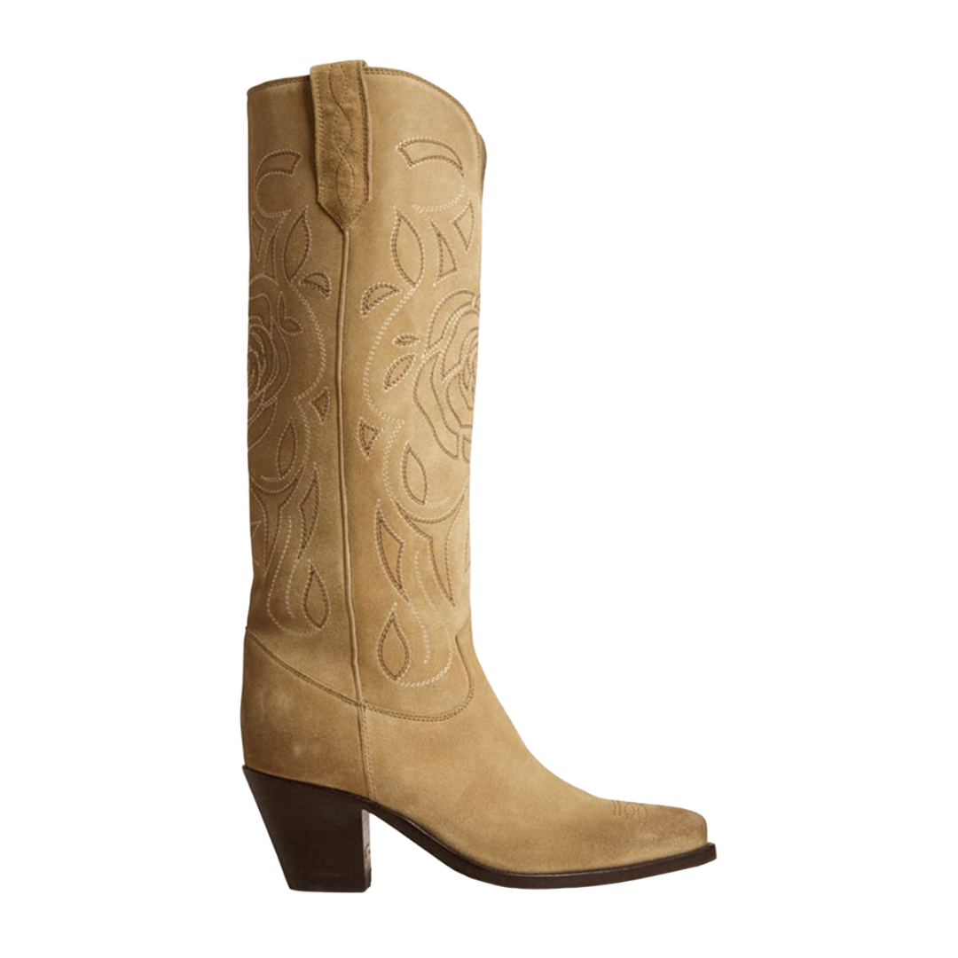 Elegant Women's Rose Embroidery Knee High Boots - Fashionable Winter Riding Boots for Women, Perfect for Casual Outfits, Office Wear & Date Nights