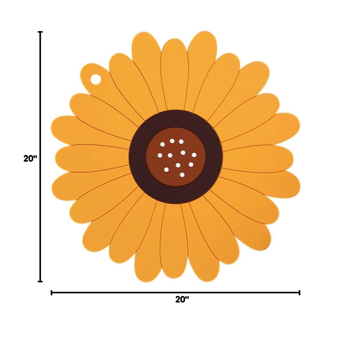 Sunflower Round Placemats Set of 4 - Non-Slip Table Mats for Dining, Party, Coffee Table - Waterproof Coasters for Home Decor & Kitchen Use - Perfect for Indoor/Outdoor Entertaining