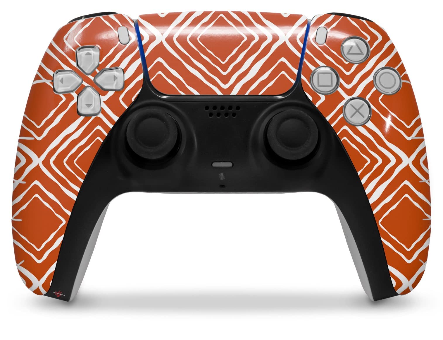 Sony PS5 DualSense Skin Wrap - Wavey Burnt Orange for Gaming Protection