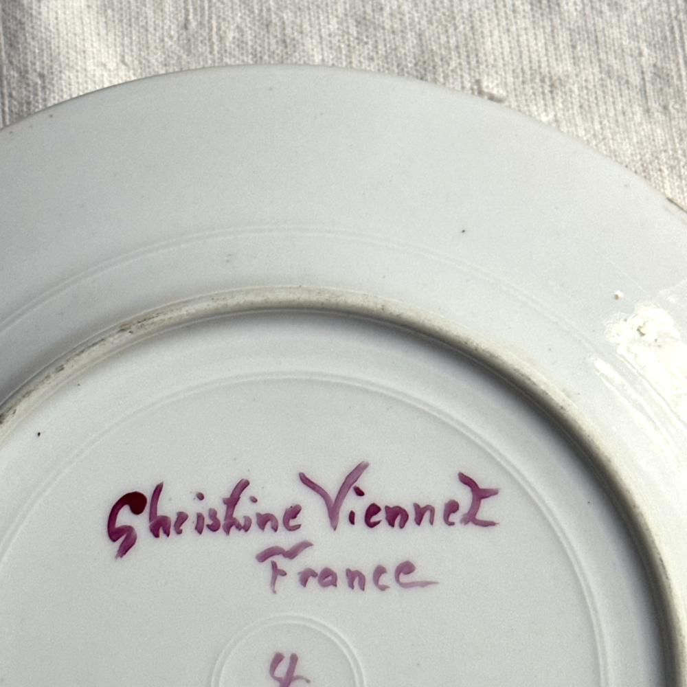 Christine Viennet Caviar Toast Trompe l'Oeil Porcelain Plate - Elegant Decorative Dish for Caviar Serving, Luxury Dining & Home Decor (#03)