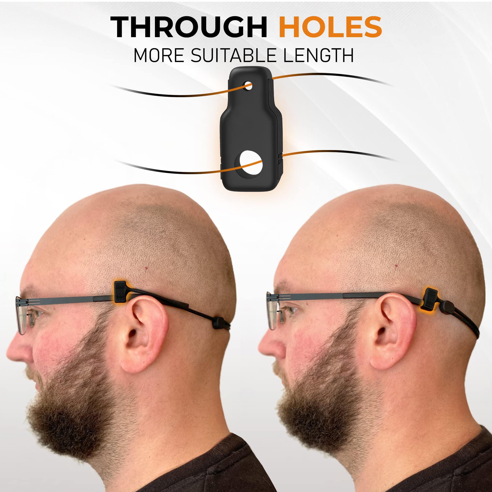 SIGONNA Adjustable Silicone Glasses Strap for Men & Women - Eyeglasses & Sunglasses Holder with 2 Cords (13